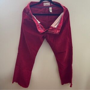 Old Navy Red Corduroy Pants with Trim Detail